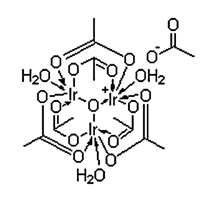 氧化醋酸铱三水合物 52705-52-9 C12H18Ir3O13.C2H3O2.3(H2O) 醋酸铱