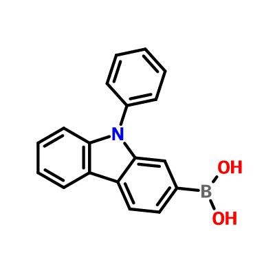 9-苯基咔唑-2-硼酸 1001911-63-2 C18H14BNO2
