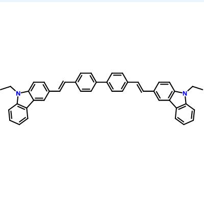 4,4-双(9-乙基-3-咔唑乙烯基)-1,1-联苯 475480-90-1 C44H36N2