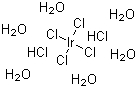 CAS 登录号：16941-92-7, 氯铱酸(六水), 二氢六氯铱酸(六水)