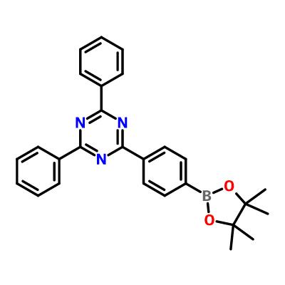 2,4-二苯基-6-[4-(4,4,5,5-四甲基-1,3,2-二氧杂环戊硼烷-2-基)苯基]-1,3,5-三嗪 CAS 1219956-23-6 C27H26BN3O2