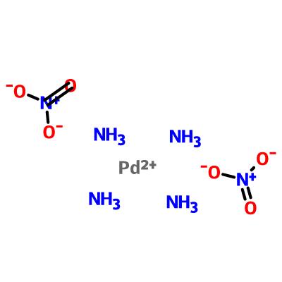 四氨合钯(II) 硝酸盐 13601-08-6 H12N6O6Pd 四氨基硝酸钯