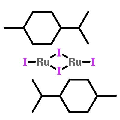 二碘(对伞花烃)钌(II)二聚体 90614-07-6 C20H28I4Ru2 二-Μ-碘双(对伞花烃)碘化钌