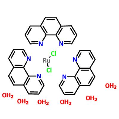 二氯三(1,10-菲咯啉)钌水合物 304695-79-2 C36H24N6Ru.2Cl.H2O 氯三(1,10-菲罗啉)钌