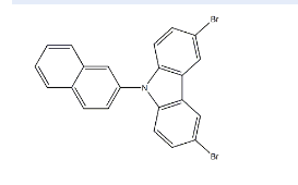 9-(2-萘基)-3,6-二溴咔唑_CAS 1221237-83-7_C22H13Br2N