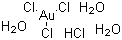 CAS 登录号：16961-25-4, 四氯金酸三水合物