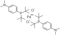 CAS # 887919-35-9, Bis(di-tert-butyl(4-dimethylaminophenyl)phosphine)dichloropalladium (II), (SP-4-1)-Palladium dichloro-bis[4-[bis(1,1-dimethylethyl)phosphino-P]-N,N-dimethylbenzenamine], PdCl2(Amphos)2