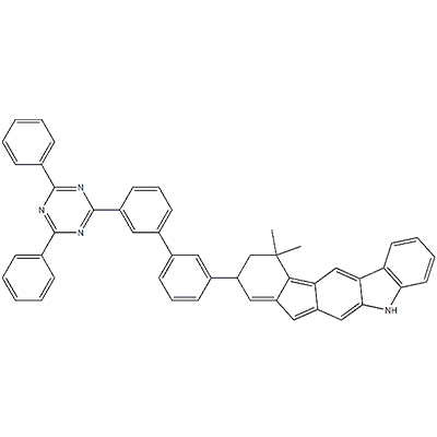 5-(3'-(4,6-diphenyl-1,3,5-triazin-2-yl)-[1,1'-biphenyl]-3-yl)-7,7-dimethyl-5,7-dihydroindeno[2,1-b]carbazole CAS 1257248-13-7 C48H36N4