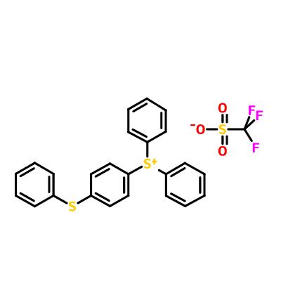 (4-苯基硫代苯基)二苯基锍三氟甲磺酸[111281-12-0]C25H19F3O3S3