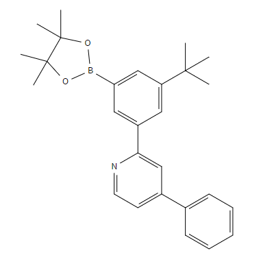 2-[3-(1,1-二甲基乙基)-5-(4,4,5,5-四甲基-1,3,2-二氧硼烷-2-基）苯基]-4-苯基-吡啶_CAS:2411987-38-5